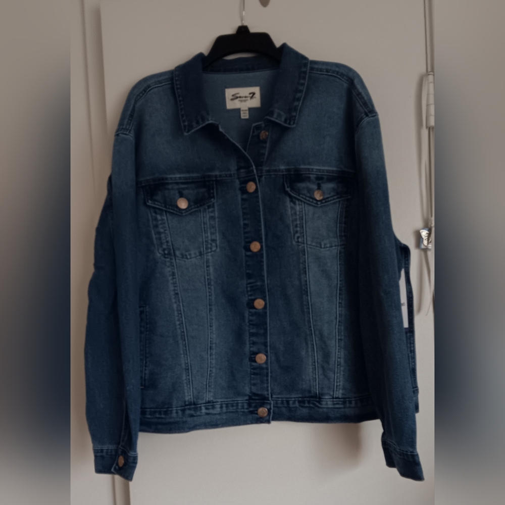 Denim Jacket with Button Details